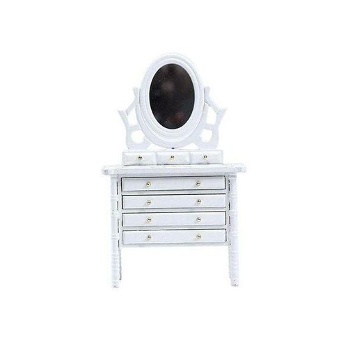 1:12 Miniature Wooden Makeup Table,White