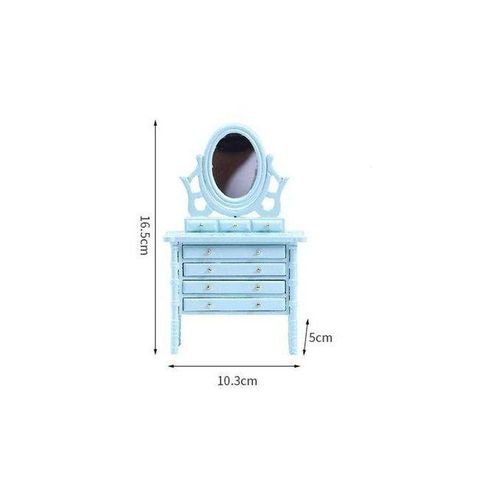 1:12 Miniature Wooden Makeup Table,White