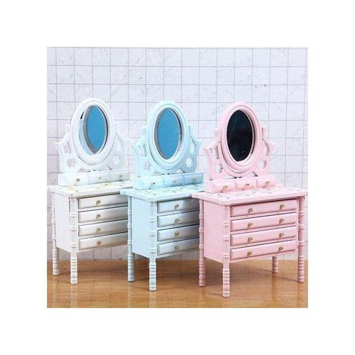 1:12 Miniature Wooden Makeup Table,White