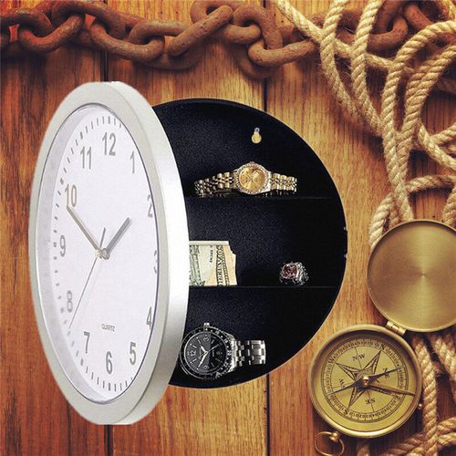 Hidden Secret Wall Clock Safe Container Box for Money Stash Jewelry Storage New