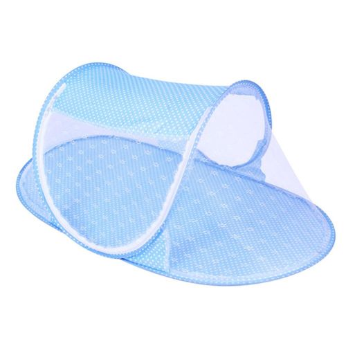 Foldable Baby Mosquito Net Tent Netting Portable for Crib Cot Bedroom Outdoor New,Blue NO5238
