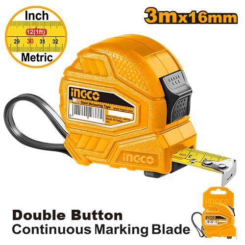 INGCO HSMT26316 - Steel Measuring Tape - Orange