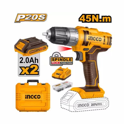 INGCO CDLI200528 - Lithium-Ion Cordless Drill - Orange