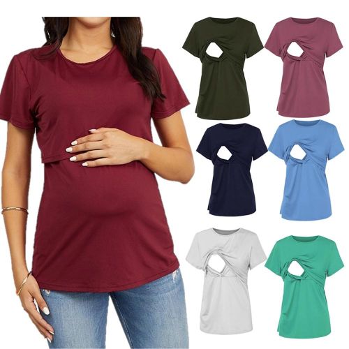 Nursing Breastfeeding Top Loose Plus Size T-shirt For Lactation Period Wear