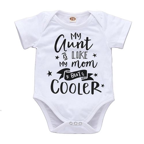 Baby's Bodysuit Short Sleeves Cotton Onesies with Letter Printed Button Crotch Jumpsuit for Unisex Toddlers Summer New,3-6 Months NO5115