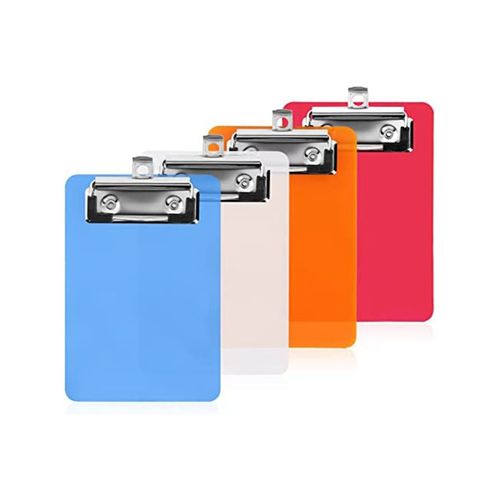 915 Generation 4inch x 6inch Mini Clipboard 4Pcs Small Clipboards Clip Board Notepads Clipboard Memo Size Pocket Plastic Clipboard