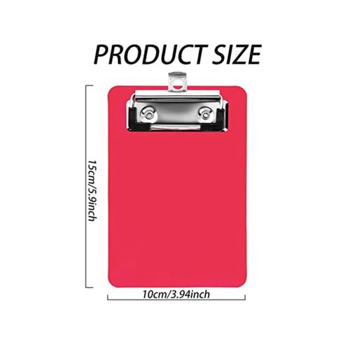 915 Generation 4inch x 6inch Mini Clipboard 4Pcs Small Clipboards Clip Board Notepads Clipboard Memo Size Pocket Plastic Clipboard