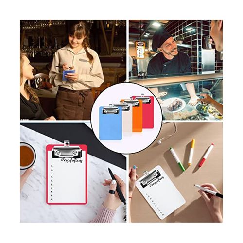 915 Generation 4inch x 6inch Mini Clipboard 4Pcs Small Clipboards Clip Board Notepads Clipboard Memo Size Pocket Plastic Clipboard