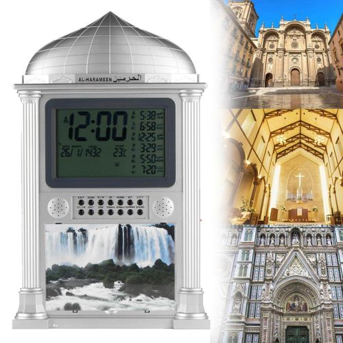 Azan Adhan Islamic Muslim Prayer Mosque Digital Temp calendars Time Wall Clock