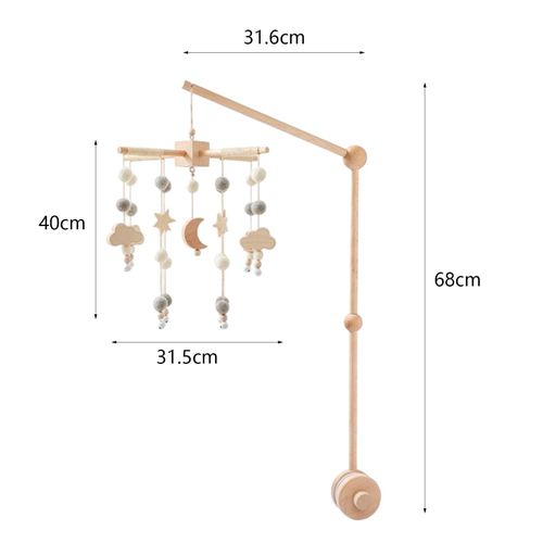 Baby Crib Mobile Wooden Newborn Crib Bed Around  A