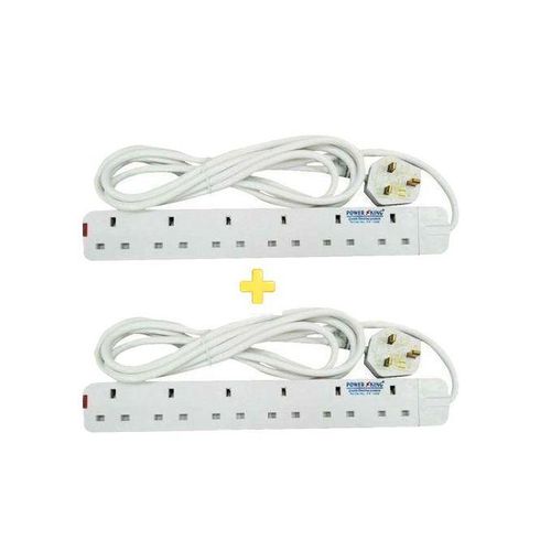 Power King 0RIGINAL  2pcs 6way Outlet Power Extension Cable