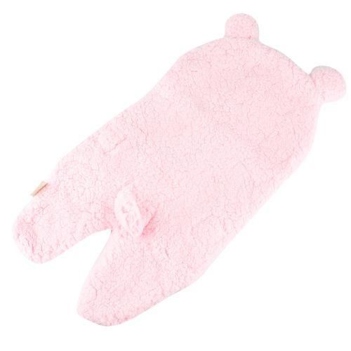Baby Swaddle Blanket Boys Girls Cute Cotton Plush Receiving Blanket Newborn Sleeping Wraps for 06 MonthsPink