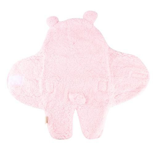 Baby Swaddle Blanket Boys Girls Cute Cotton Plush Receiving Blanket Newborn Sleeping Wraps for 06 MonthsPink