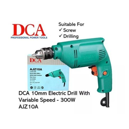 Dca Genuine 10mm Electric Drill With Speed Control-Green