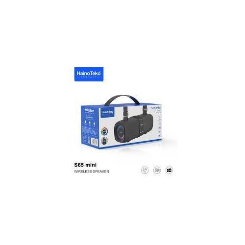 S65 Portable Bluetooth Speaker with Power Bank Function with Carrying Strap Supports FM Radio and with USB and Memory Card Slot Elegant-Multicolor