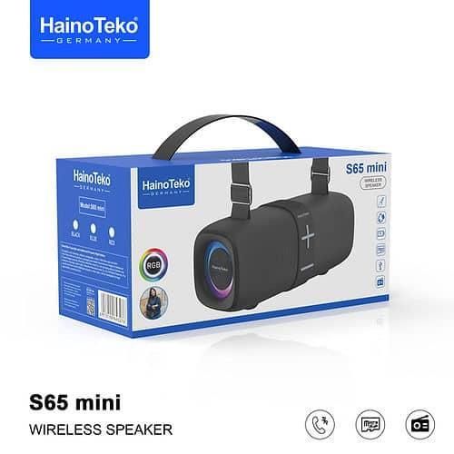 S65 Portable Bluetooth Speaker with Power Bank Function with Carrying Strap Supports FM Radio and with USB and Memory Card Slot Elegant-Multicolor