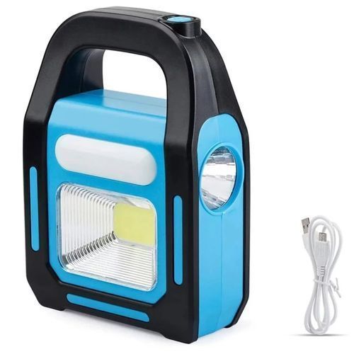2 In 1 Rechargeable Led Lantern With Solar Panel/Color Varies-Multicolor