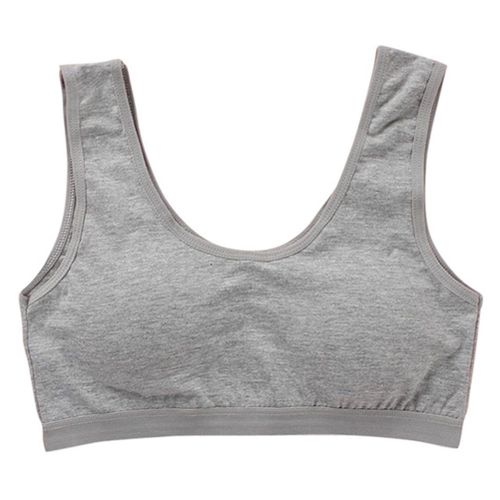 3Pcs Kids Girls Comfortable Vest Bra Underwear Summer Development Period Vest New,Grey NO5112