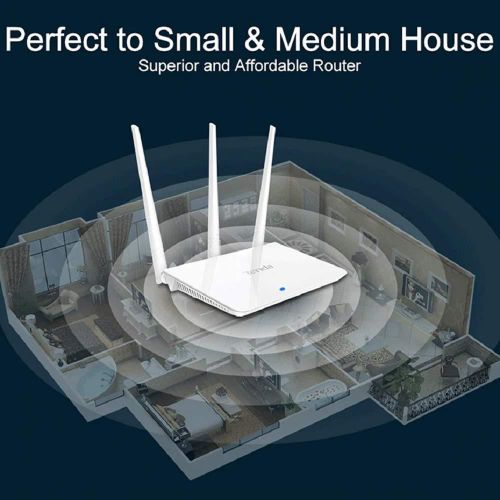 F3 300Mbps Wi-Fi Router, Easy Setup, WPS Button, Parental Control, Bandwidth Control, Wi-Fi Schedule, with 3 * 5dBi High Power External Antennas (for Streaming Music, Uploading Photos, Video Chatting, Hd Video Streaming- White, N300 F3