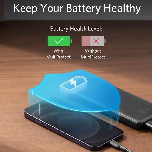 Slim And Poweful Power Bank PowerCore Slim 10000mAh Fast Charge Portable Charger For All Phones- Black