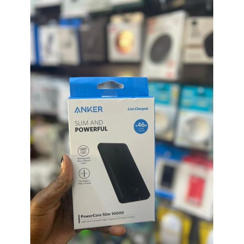 Slim And Poweful Power Bank PowerCore Slim 10000mAh Fast Charge Portable Charger For All Phones- Black