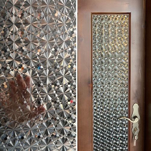WEFILM 3D Matt Window Film Privacy Stained Glass Vinyl Self Adhesive Film Static Cling Heat Insulation WIndow Sticker for Home