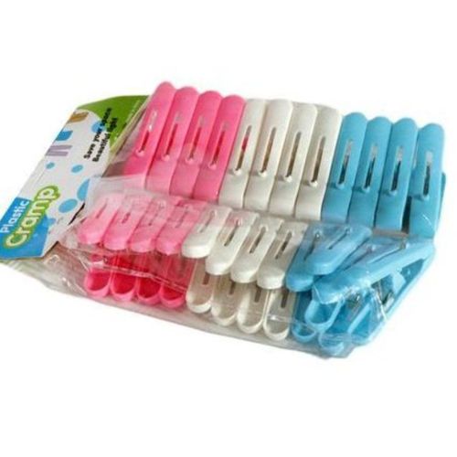 24-High-Quality Plastic Pegs for clothes multicolors