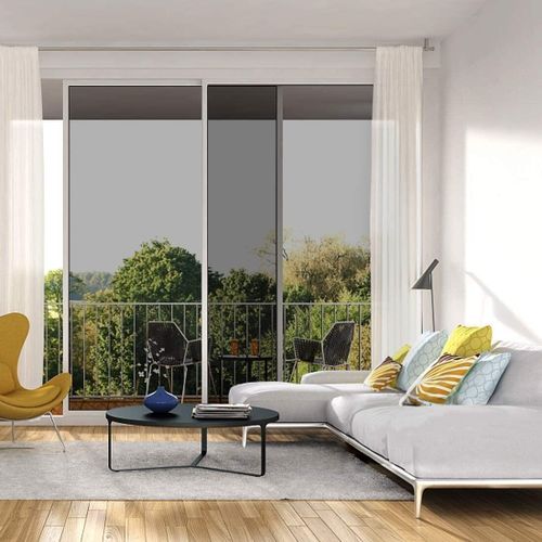 WEPHOTO Gray Window Film Mirror Film Tint Film One Side Transparent Anti-UV Thermal Insulation Static Self-Adhesive Privacy Used for Office Living Room or Bedroom