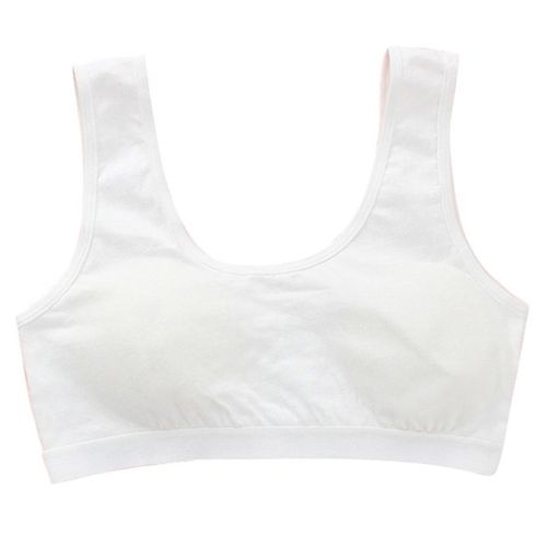 3Pcs Kids Girls Comfortable Vest Bra Underwear Summer Development Period Vest New,White NO5115