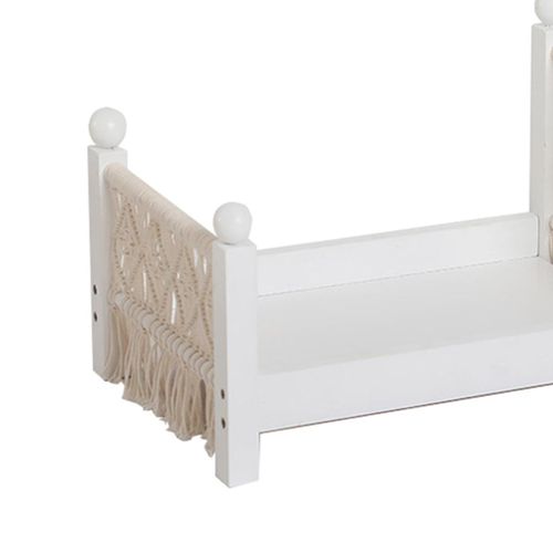 Newborn Props Baby Crib White  Assisted Wood Cot