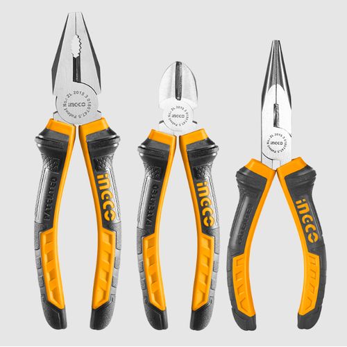 INGCO HKPS08318 - 3 Pcs Pliers Set - Orange