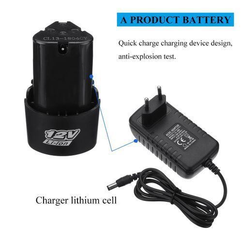 12V Two-Speed Cordless Drill Driver Screw Electric Screwdriver Tool Li Battery