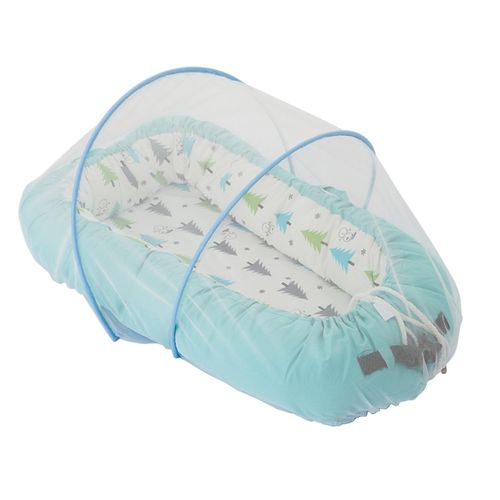 Portable Mosquito Net for Baby Bed Free Installation Full Coverage Mosquito Net for Summer Night Sleeping,Blue NO5242