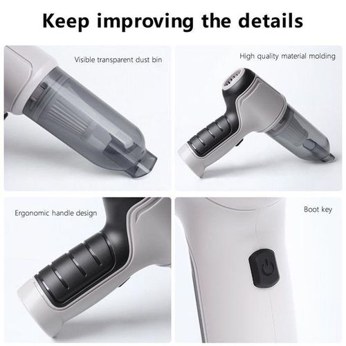 Multifunctional Powerful Home Handheld Blowing Vacuum Cleaner, Ultra Light Suction Power, USB Charging, For Home Cleaning- Multi-colour.