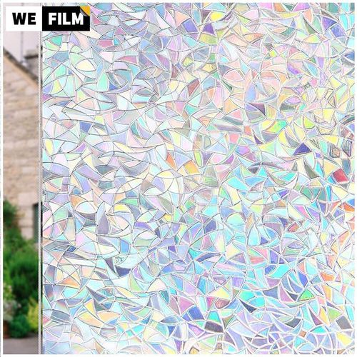 3D Window Sticker Electrostatic Static Decorative Privacy Window Rainbow Films for Stained Glass Self-Adhesive Film Anti UV Glass Sticker