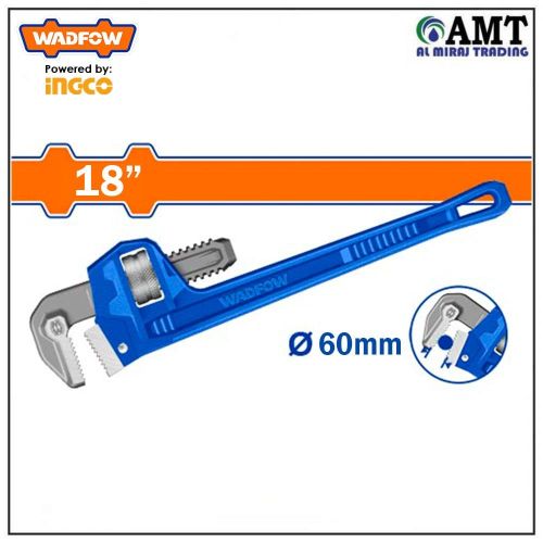 WADFOW Pipe Wrench &ndash; WPW1118 - 18 - Blue & Silver