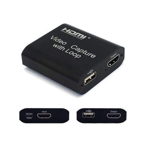 Hdmi Video Capture Card With Loop Out - Black