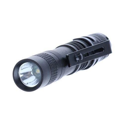 Mini LED Pen Light Torch Pocket Flashlight Camping Emergency Torch - Black
