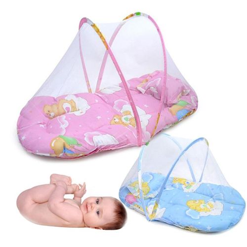 New Portable Baby Bed Crib Folding Mosquito Net Infant Cushion Mattress Pillow NO5278