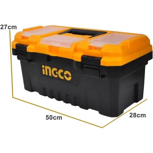 INGCO PBX2001 Plastic Tool Bag 20 - Black & Orange