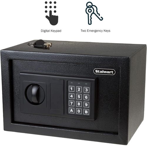 Digital Safe - Electronic Steel Safe with Keypad and Manual Override Keys - Protect Money, Jewelry, Passports - For Home  Business