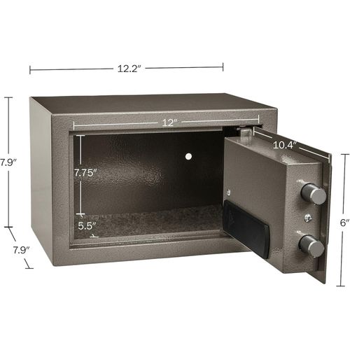Digital Safe - Electronic Steel Safe with Keypad and Manual Override Keys - Protect Money, Jewelry, Passports - For Home  Business