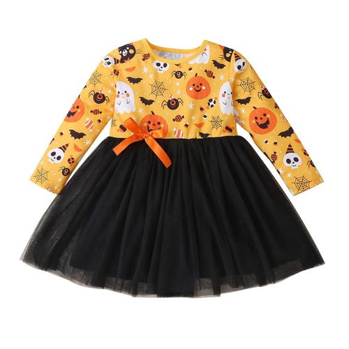 Girl Halloween Costumes Dress Cosplay Holiday Party Tulle Performance Wear Dress New,5-6years NO5111