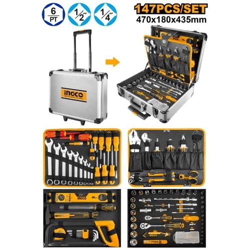 INGCO 147 Piece Hand Tools Set - Multicolour