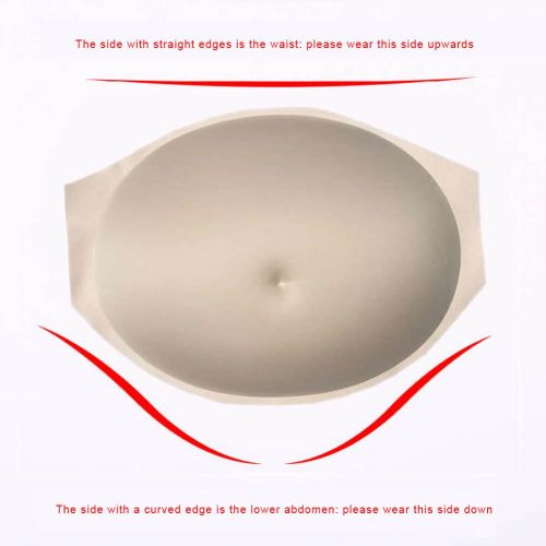 Simulation Pregnant Belly Tummy Bump Lifelike Skin Comfortable Fake Belly for Actor Performance Maternity NO5242