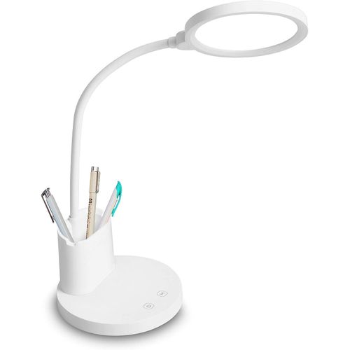 5W Rechargable Table lamp 3 Grade Dimming  USB-C Charging  LED Portable Desk Lamp for Study with Pen Stand  Easy Touch Control Glare Free Lighting Adjustable Light Head Pack of 1