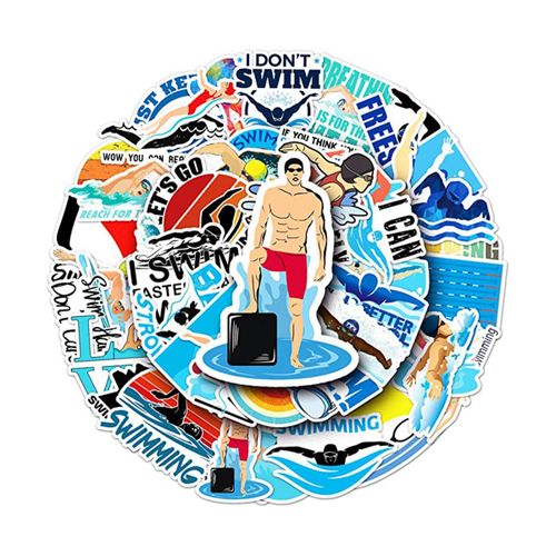 915 Generation Swimming Stickers Cup LaptopWaterproof Vinyl Sticker Gift Decals  Teenage Girls Teenages 50Pcs