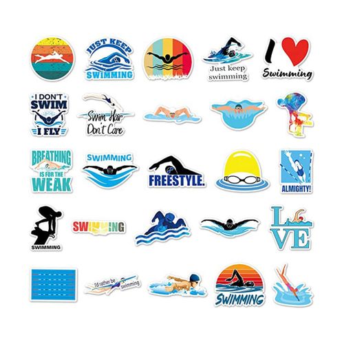 915 Generation Swimming Stickers Cup LaptopWaterproof Vinyl Sticker Gift Decals  Teenage Girls Teenages 50Pcs