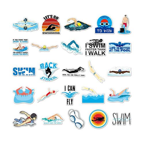 915 Generation Swimming Stickers Cup LaptopWaterproof Vinyl Sticker Gift Decals  Teenage Girls Teenages 50Pcs