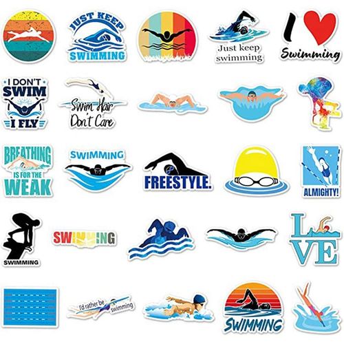 915 Generation Swimming Stickers Cup LaptopWaterproof Vinyl Sticker Gift Decals  Teenage Girls Teenages 50Pcs